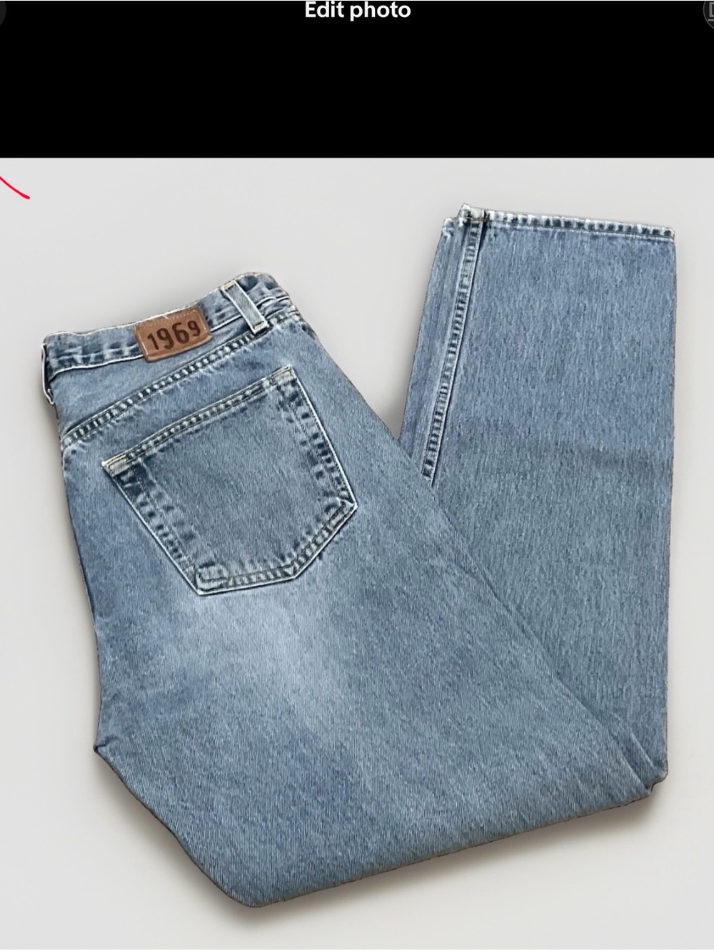 Vtg Y2K Gap 1969 Jeans Womens 12 Medium Wash Denim Boy Fit Button Fly High Rise